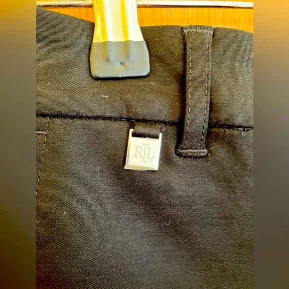 NWOT RLL black label dress pants highrise 4 black straight-leg - Picture 7 of 8